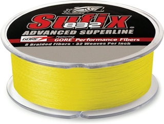 Sufix 832 Braid- Hi Vis Yellow (150 Yards)