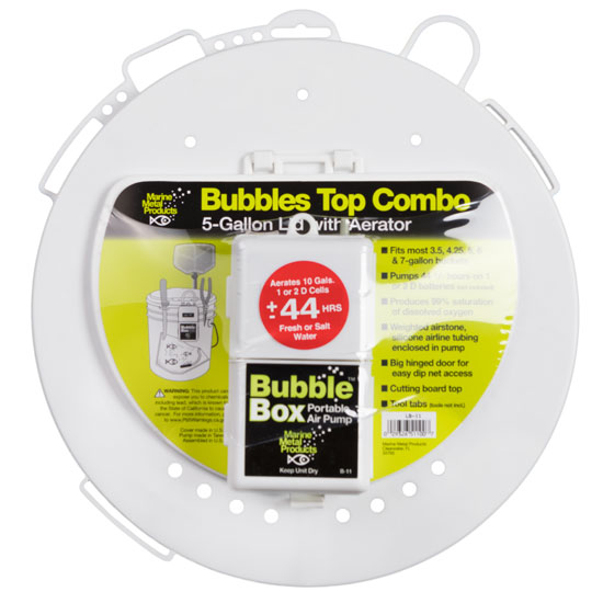 Marine Metal Bubbles Top Combo Pak 5 Gallon Lid