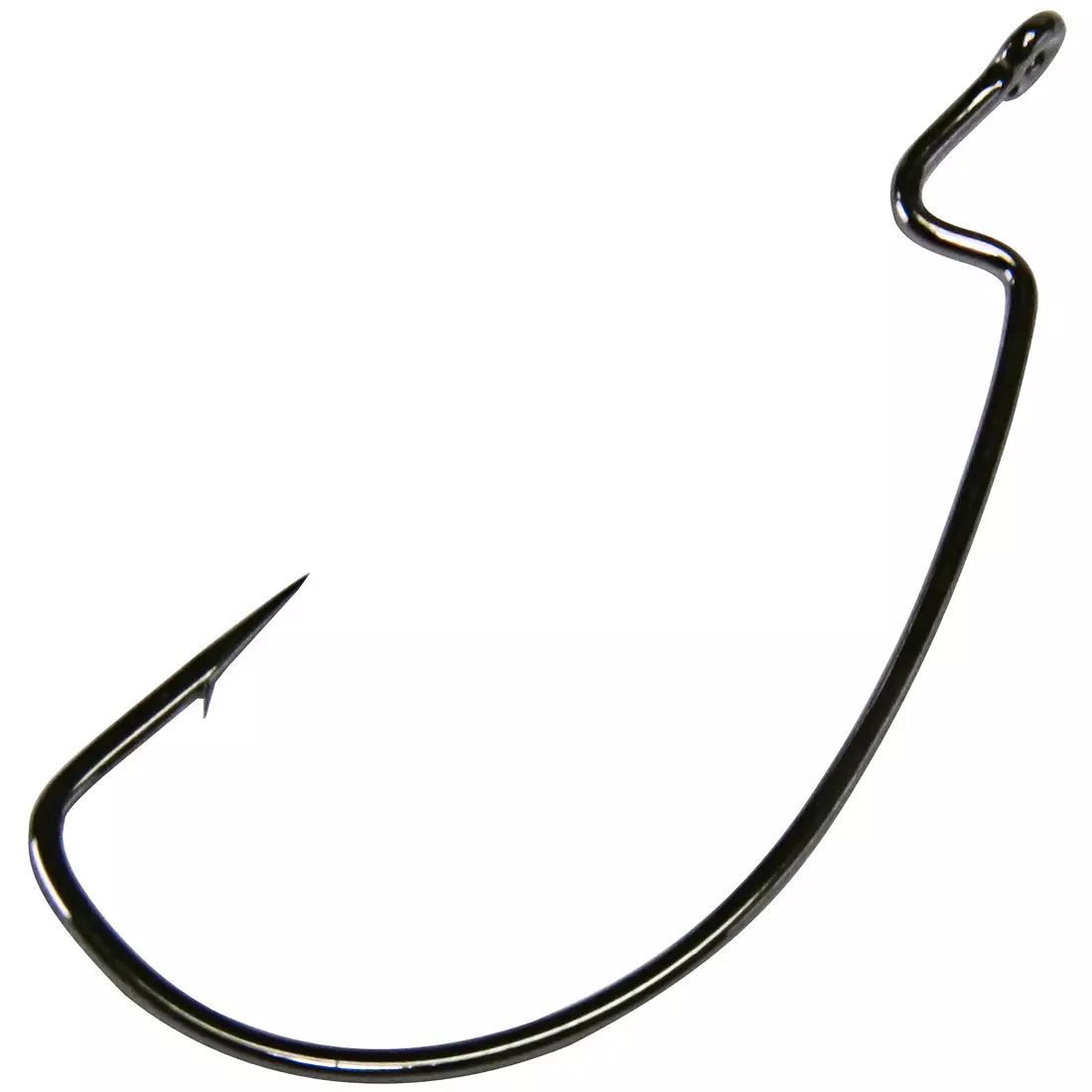 Gamakatsu Offset X-Wide Gap Black Worm Hooks 6-Pack