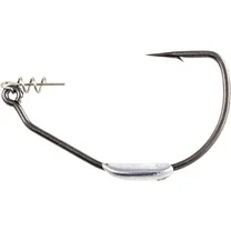 Owner Beast Unweighted Black Chrome Bass Hooks w/ Twistlock